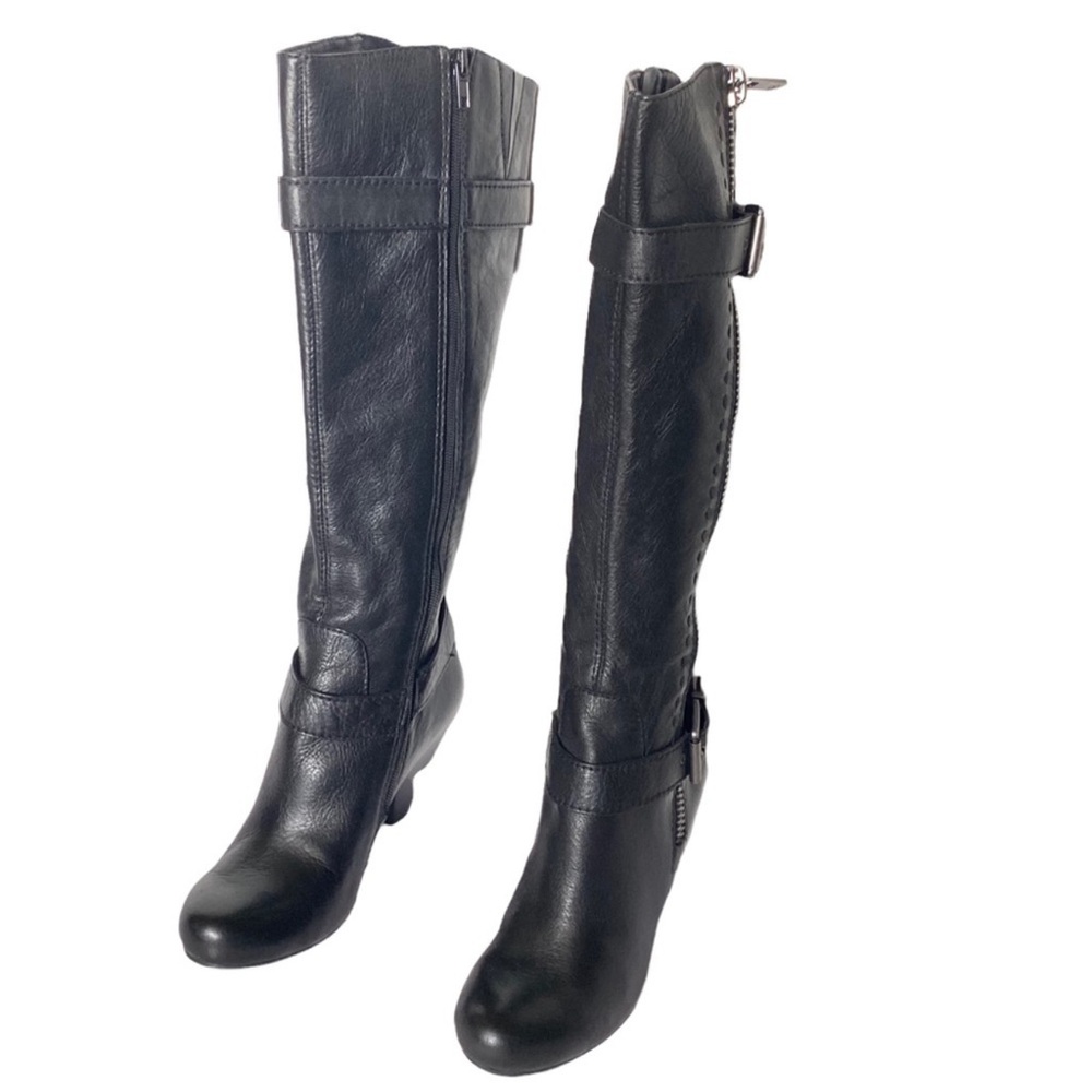 Arturo chiang leather heel boots size 6M